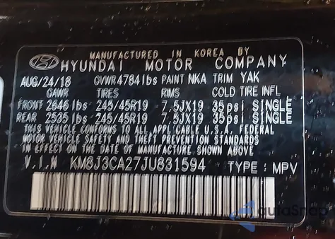 2018 Hyundai Tucson Limited из США, поврежденный, VIN KM8J3CA27JU831594